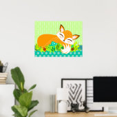 Lil Foxie Cub - Cute Fox Wall Poster (Thuiskantoor)