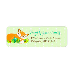 Lil Foxie CUB - étiquettes de adresse de retour
