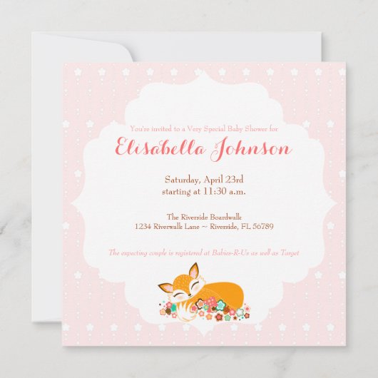 Lil Foxie CUB - invitations faites sur commande de (Dos)