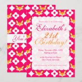Lil Foxie - invitations mignonnes de coutume de (Devant / Derrière)