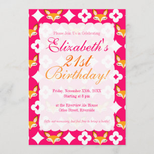 Lil Foxie - invitations mignonnes de coutume de
