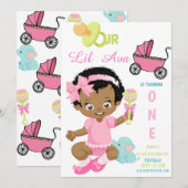 Lil Girl Birthday Invitation Card (Devant / Derrière)