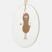 Lil Girl Peanut Keramisch Ornament (Links)