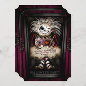 Lil Girly Voodoo Doll Invitation de la fête d'Hall (Devant / Derrière)