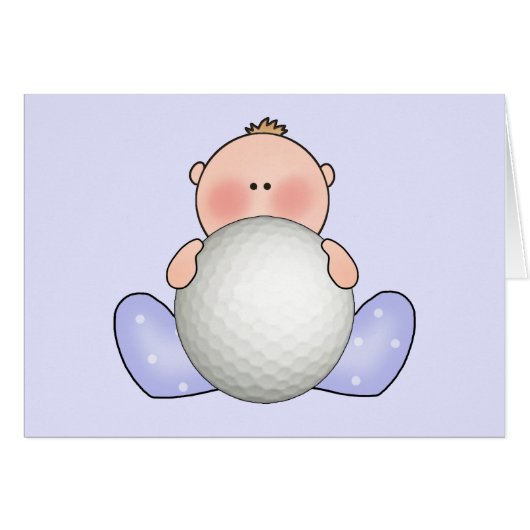 Lil Golf Baby Boy Carte Blank (Devant Horizontal)