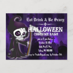 Lil' Grim Halloween Party nodigt Briefkaart uit