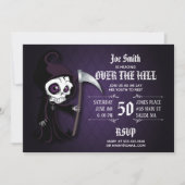 Lil' Grim Over the Hill Party Invitation Kaart (Voorkant)