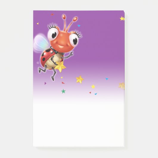 Lil Ladybug paarse fade Post-it notitieblok Post-it® Notes (Voorkant)