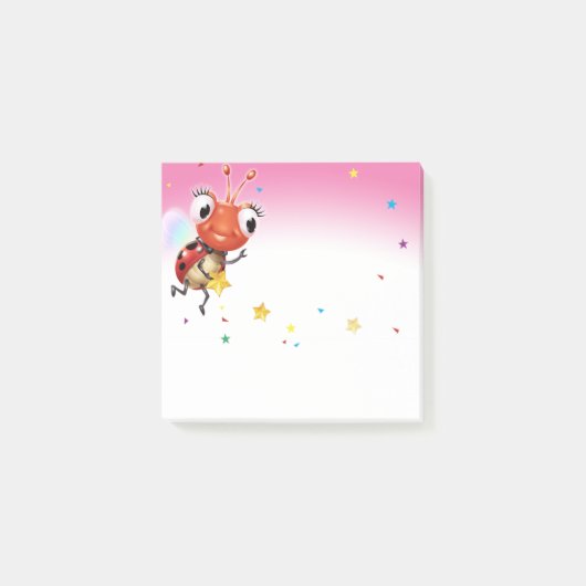 Lil Ladybug Post-it note block square. (Voorkant)