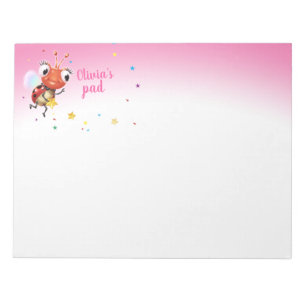 Lil Ladybug roze aangepast notitieblok