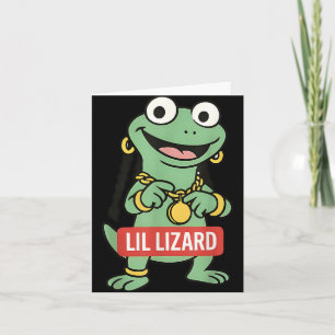 Lil Lizard Funny Lizard Trending Meme Kaart