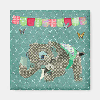 Lil Lucky Elephant Aimant Vert