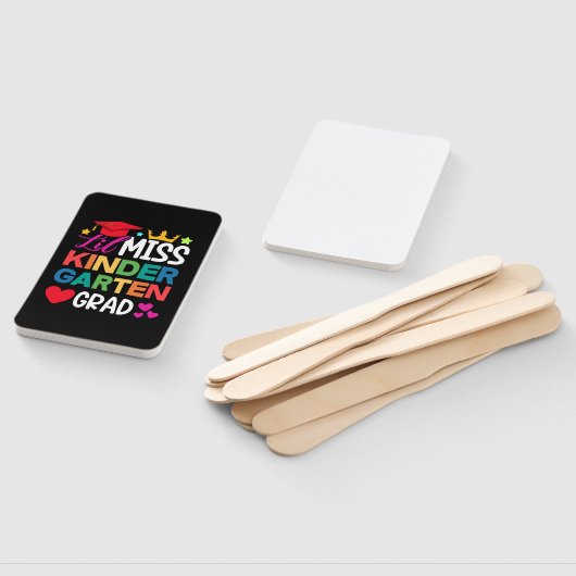 Lil Miss Kindergarten Afstudeerder Prek Afstuderen Handwaaier