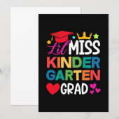 Lil Miss Kindergarten Afstudeerder Prek Afstuderen Kaart (Voorkant / Achterkant)
