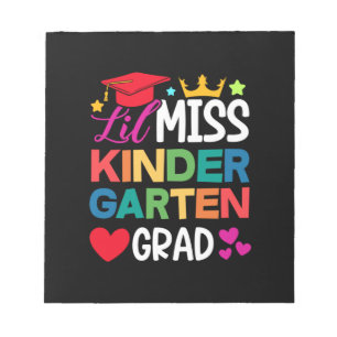 Lil Miss Kindergarten Afstudeerder Prek Afstuderen Notitieblok