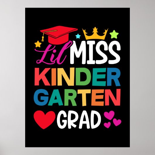 Lil Miss Kindergarten Afstudeerder Prek Afstuderen Poster (Voorkant)