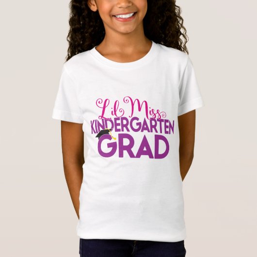 Lil Miss Kindergarten Afstuderen - Afstuderen TShi T-shirt (Voorkant)