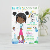 Lil Miss Scientist Carte d'invitation d'anniversai (Debout devant)