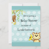 Lil Monkey, Boy Baby shower Invitation (Dos)