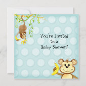 Lil Monkey, Boy Baby shower Invitation (Dos)