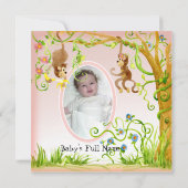 Lil Monkey, Fille Faire-part de naissance (Dos)