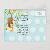 Lil Monkey, Garçon Anniversaire Invitation de la c (Dos)