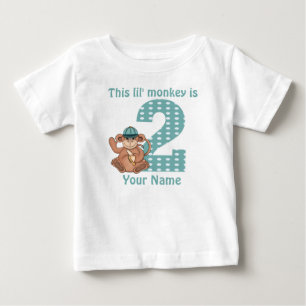 Lil Monkey gepersonaliseerd Shirt voor de tweede v