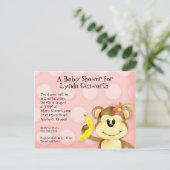 Lil Monkey, Invitation de la carte postale Baby sh (Debout devant)