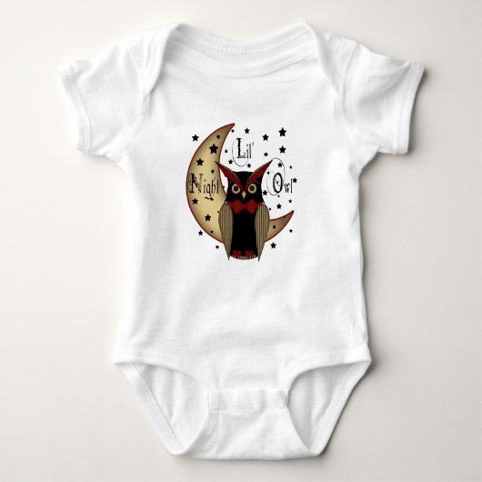 Lil Night Owl creeper/Onesy Romper (Voorkant)