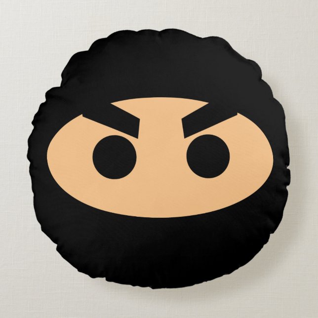 Lil Ninja Rond Kussen (Voorkant)
