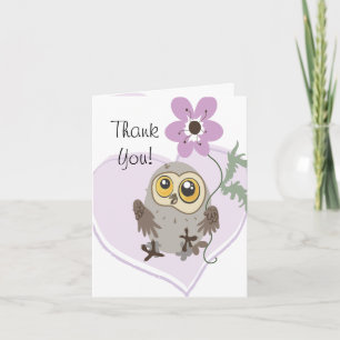Lil Owl bedankbriefkaarten Bedankkaart
