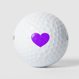 Lil Paarse Heart Golfballen