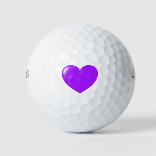 Lil Paarse Heart Golfballen (Voorkant)