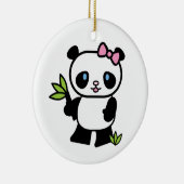 Lil Panda Girl Keramisch Ornament (Rechts)