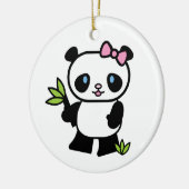 Lil Panda Girl Keramisch Ornament (Links)