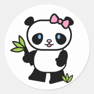 Lil Panda Girl Ronde Sticker