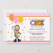 Lil Peanut ONE (fille) Invitation d'anniversaire (Devant)