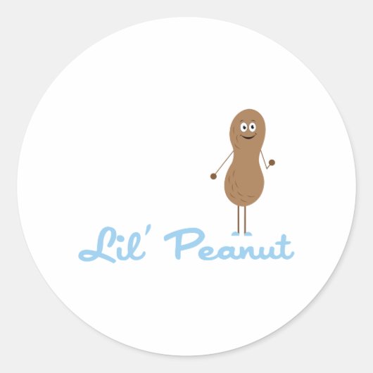 Lil Peanut Ronde Sticker (Voorkant)