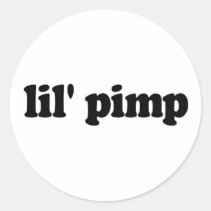 Lil pimp ronde sticker