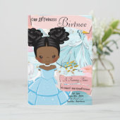 Lil Princess Birthday Invitation Kaart (Staand voorkant)