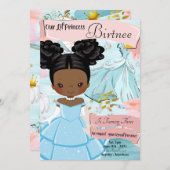 Lil Princess Birthday Invitation Kaart (Voorkant / Achterkant)