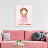 Li'l prinses gepersonaliseerde meisjes kamer canva canvas afdruk (Insitu (Woonkamer))
