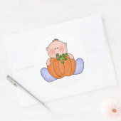 Lil Pumpkin Baby Boy Ronde Sticker (Envelop)