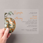 Li'l Pumpkin Baby Shower Acryl Uitnodigingen (Insitu (Draagbaar))