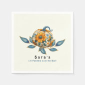 L'il Pumpkin op de weg Kleurrijk Baby shower Servet (Voorkant)