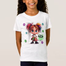 Lil Quirky Girl Chill Vibe Kinder T-shirt