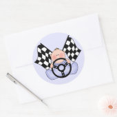 Lil Race Winner Baby Boy Ronde Sticker (Envelop)