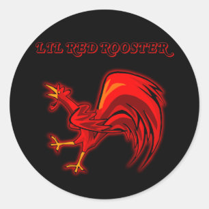 Lil Red Rooster Ronde Sticker