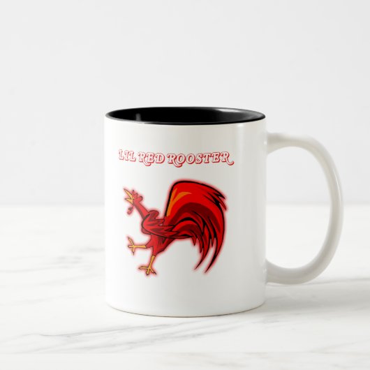 Lil Red Rooster Tweekleurige Koffiemok (Rechts)