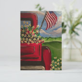 Lil Red Truck Americana Patriotic Note Cartes (Debout devant)
